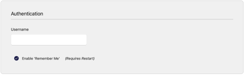 Authentication options